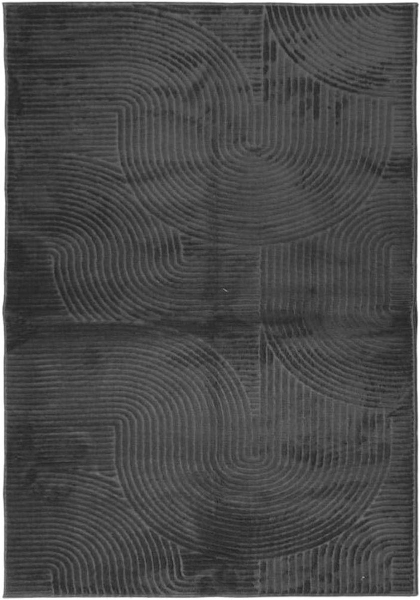 vidaXL Vloerkleed IZA laagpolig Scandinavisch 120x170 cm antraciet, tapijt, kleed, vloerma