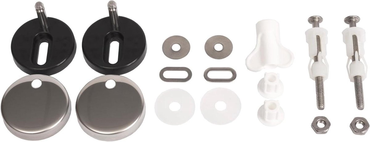 Kleine Wolke Toiletbril Buffer Set Montagekit Zilver