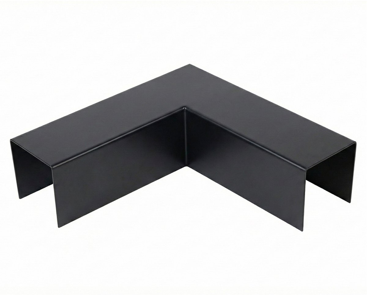 Overzetprofiel Zwart 20 x 6,2 x 6 cm voor Opsluitband | Overzetstuk