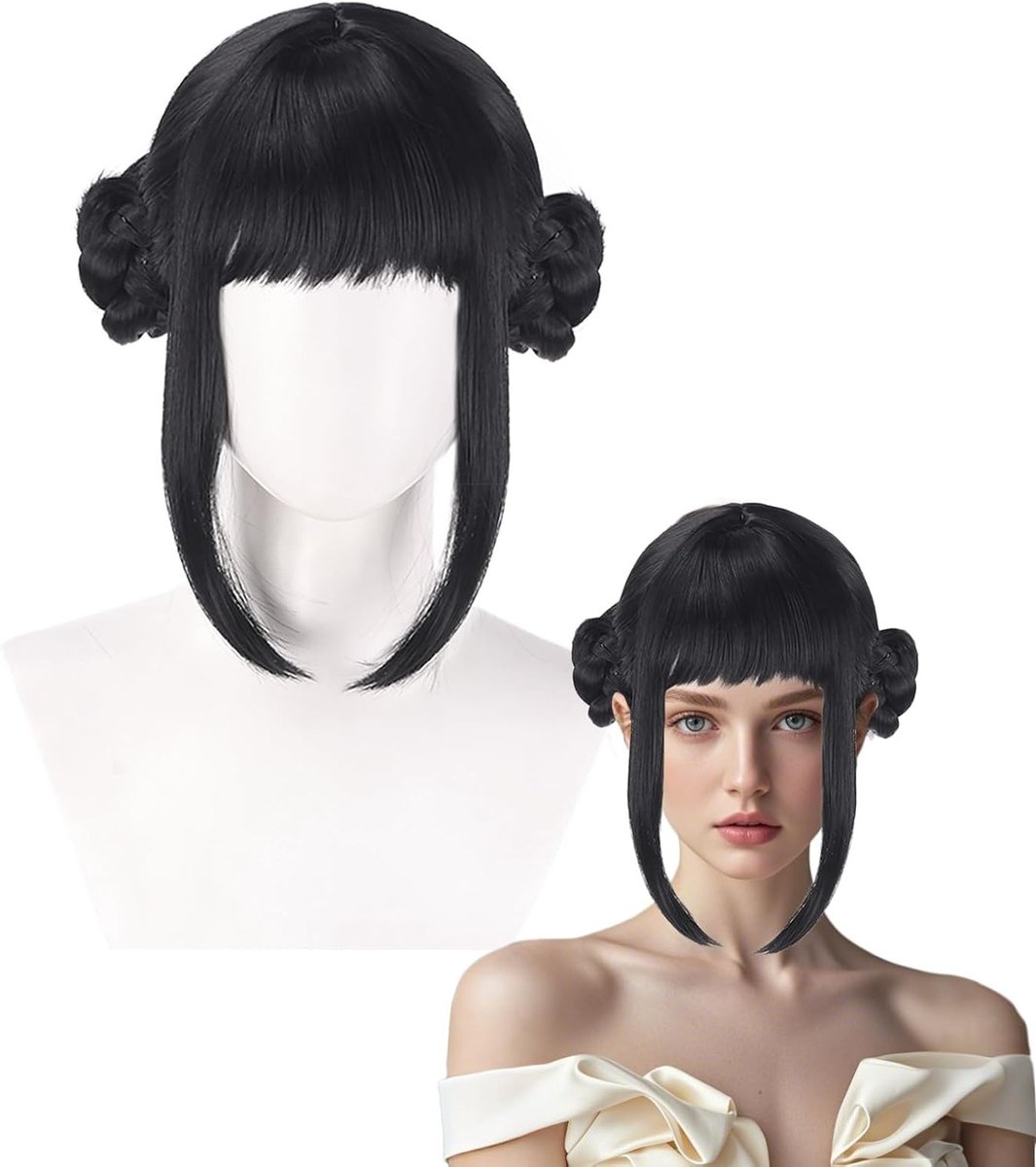 Realistische Halloween Cosplay Peruk voor Zoe Kostuum en Carnavalsfeest - Perfecte Accessoire voor Feestjes en Theatrale Optredens