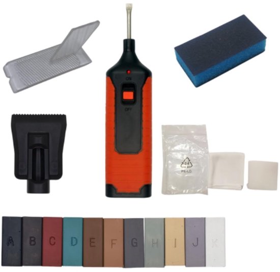 Reparatieset Hout - Vloer Herstel - Krasjes Verwijderen - Inclusief Hittepen - 17 Delig - Multicolor van Merkloos — afbeelding 2