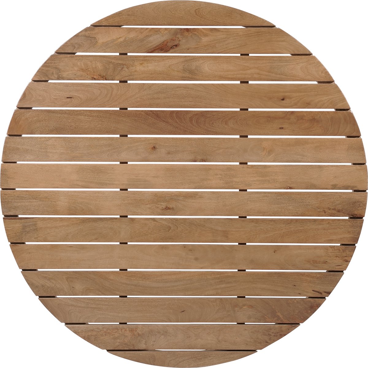 Sfeerwonen Enzo Tuintafel Rond - 130 cm – Mangohout Naturel – Outdoor – Swiss Edge – Matrix Spinpoot Zwart - 6 personen thumbnail 3