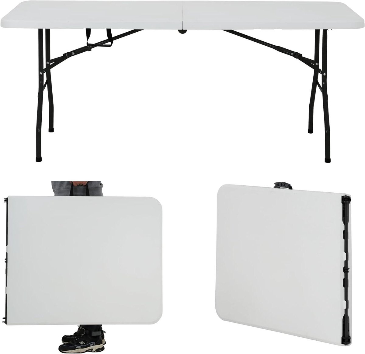 Klaptafel 6 meter - Werktafel campingtafel - Binnen en buiten gebruik - Geen montage nodig - 180 x 74 cm
