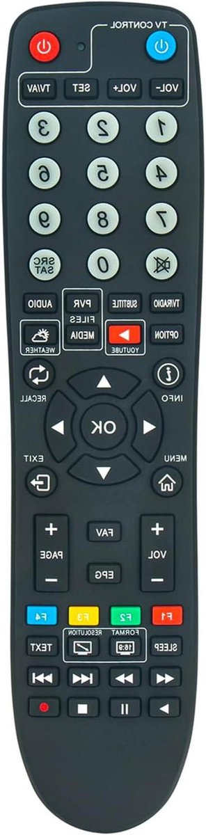 Vervang Afstandsbediening - Reserve Bediening - Tv Bediening - Infrarood Bediening - 10 Meter Bereik - Zwart