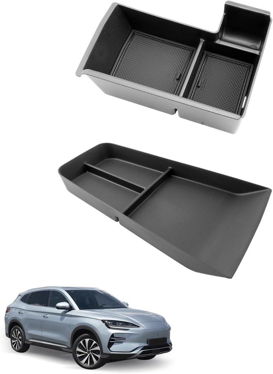 Middenconsole Organizer - Opbergdoos Auto - Auto Interieur - Op maat Gemaakt - 2 Stuks - Zwart
