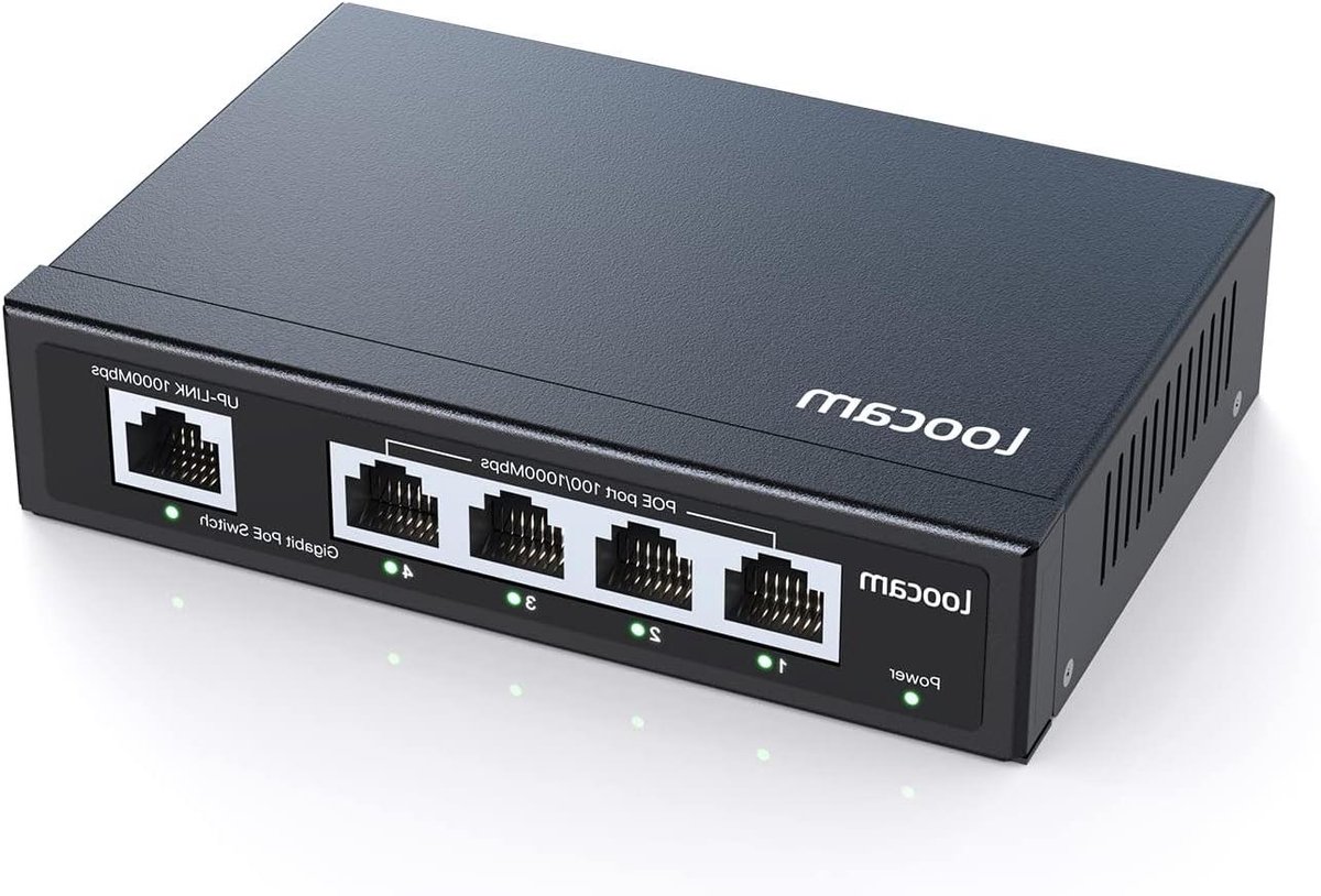 PoE Switch - Netwerk Switch - Netwerk Uitbreiden - Onbeheerd Plug and Play - 4 poort - Zwart