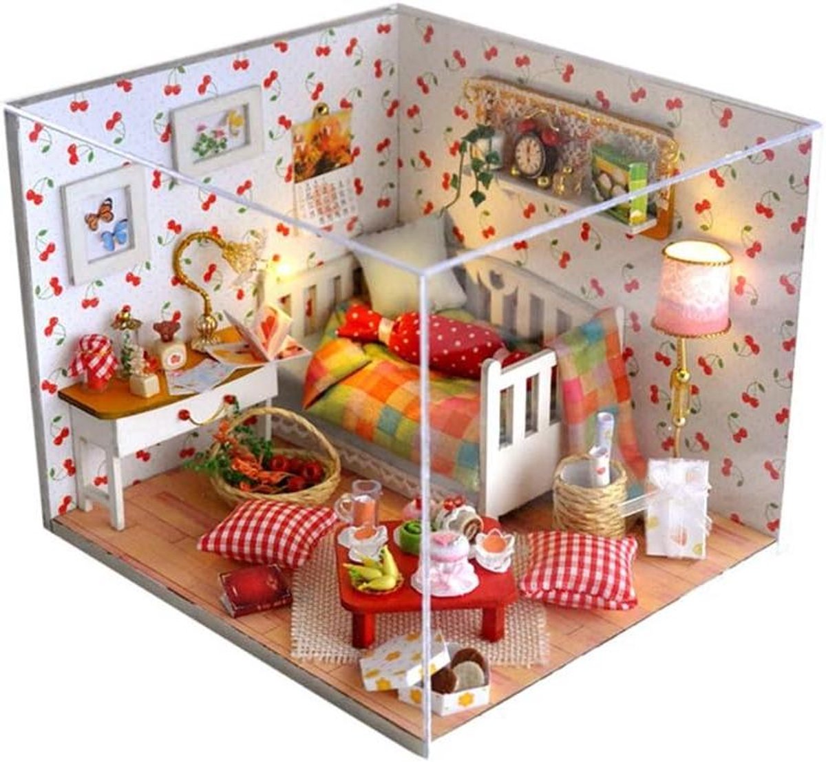 Miniatuur Poppenhuis - Creatief Huis - DIY Knutselen - Inclusief Meubels - 15 x 13.5 x 11.9 cm - Niet gespecificeerd
