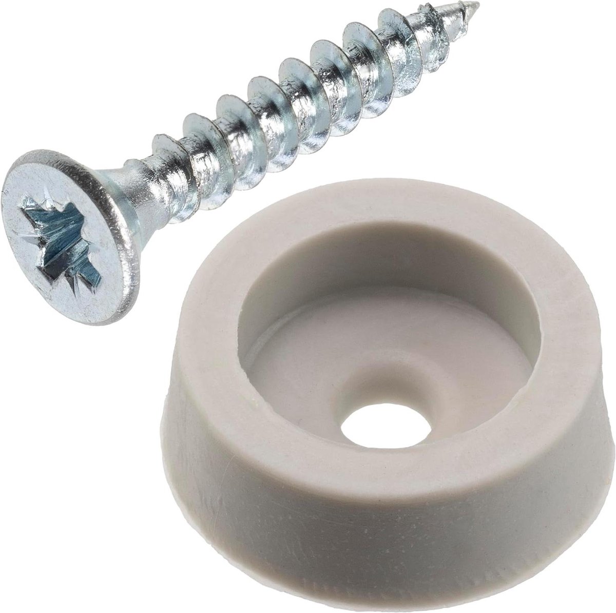 Meubelglijders set - Rubber dopjes - Meubels beschermen - Schokabsorberend rubber - Ø14x5 mm - Lichtgrijs