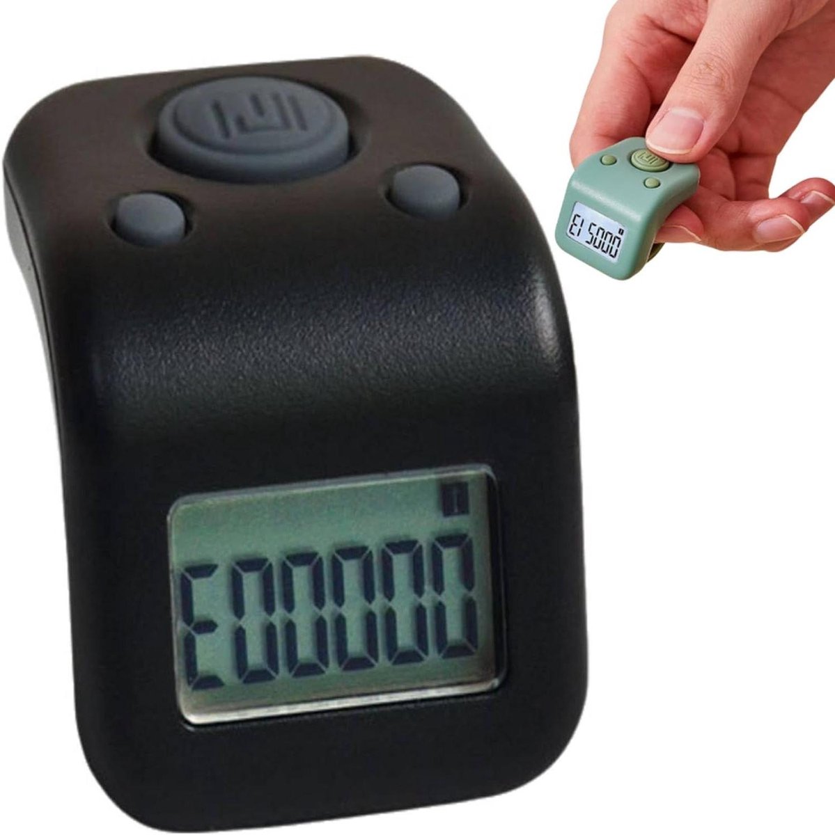 Waterdichte Teller - Vingerteller Klikker - Sport Scoren - Oplaadbaar Magnetisch - 6 Cijfers - Zwart