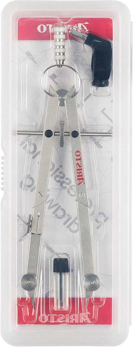 Professionele Passer - Tekencirkel Instrument - Nauwkeurig Tekenen - Volledig Metalen Constructie - Max 265mm Cirkel - Zilver