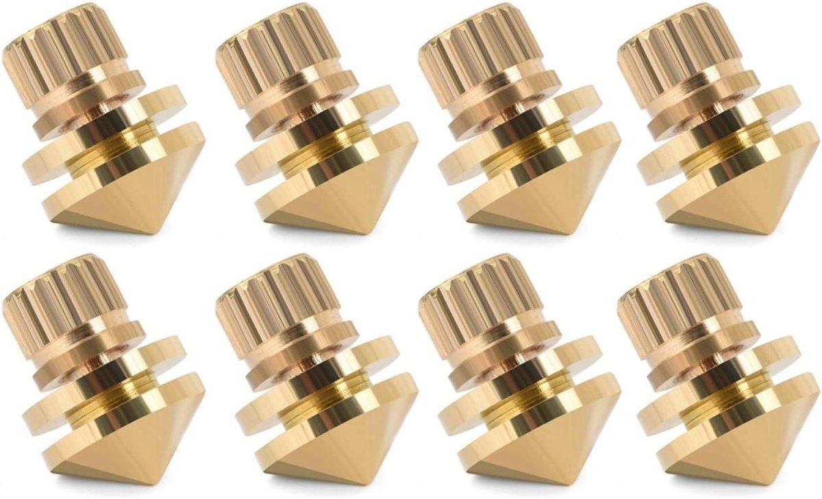 Speaker Spikes - Isolatie Stand - Geluid Verbeteren - Pure Koper Materiaal - 8 Stuks - Koperkleurig