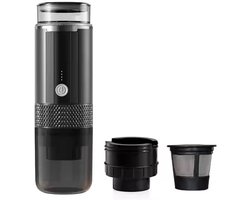Draagbaar snoerloos koffiezetapparaat – Koffiebeker voor buiten – Espressomachine – Capsulekoffiezetapparaat – Compact ontwerp (170 ml) – Ideaal voor op reis, op de camping en in de auto