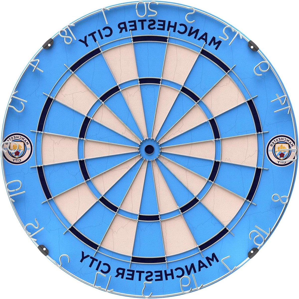 Dartbord - Professioneel bord - Sporten thuis - Officieel gelicentieerd - 45 cm diameter - Blauw
