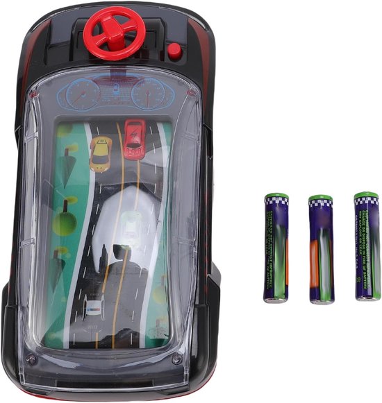 Racegame Handheld - Stuur Speelgoed - Avontuurlijk Spelen - Interactief Vermaak - 18 x 9 x 6 cm - Zwart — afbeelding 4