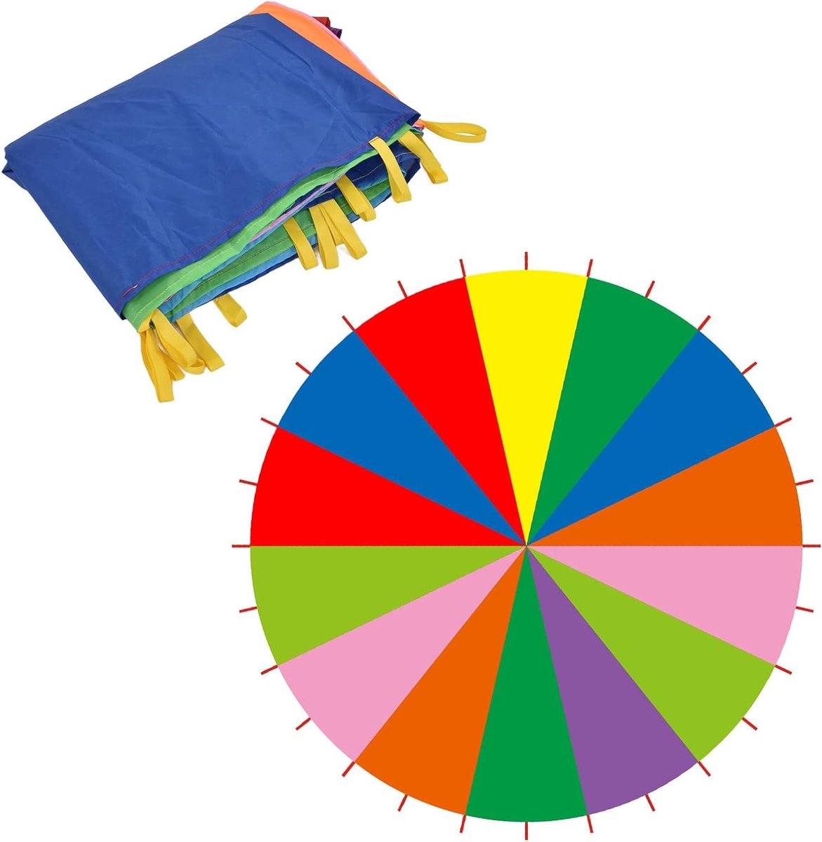 Kinder Parachute - Spel Parachute - Buiten Spelen - Bevordert Teamwerk - 6 Meter - Veelkleurig