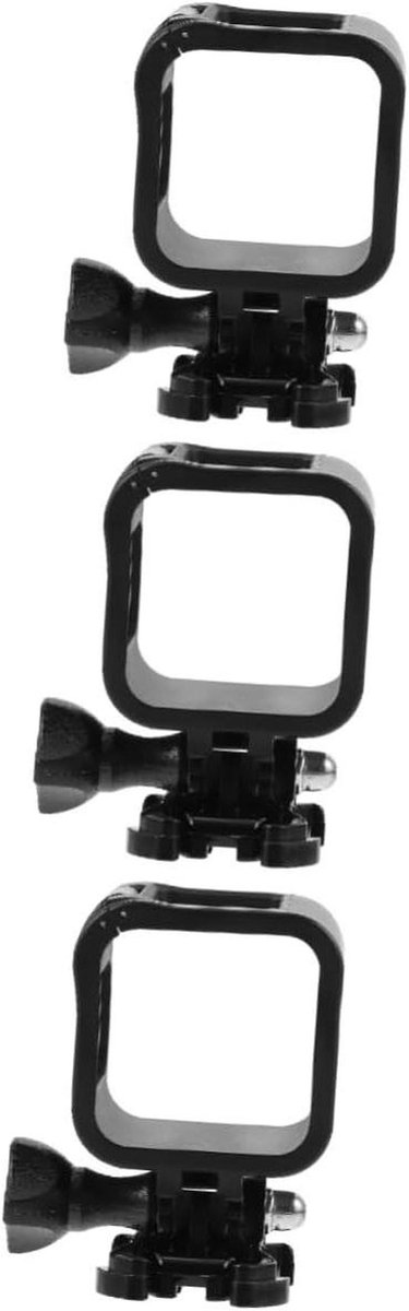 Camera Beschermhoes - Actiecamera Frame - Buitenactiviteiten Bescherming - Set van 3 - 5.2 x 5.2 x 14.1 cm - Zwart