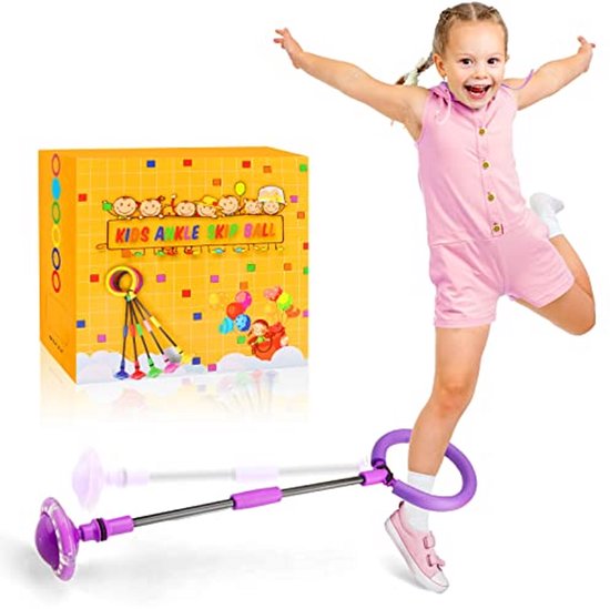 Taishengda - Enkel Springbal voor Kinderen - Opvouwbare Flash Wiel Springbal, Buitenspeelgoed voor Kinderen en Volwassenen, Cadeau voor Jongens en Meisjes van 5 6 7 8 9 10 Jaar, Paars