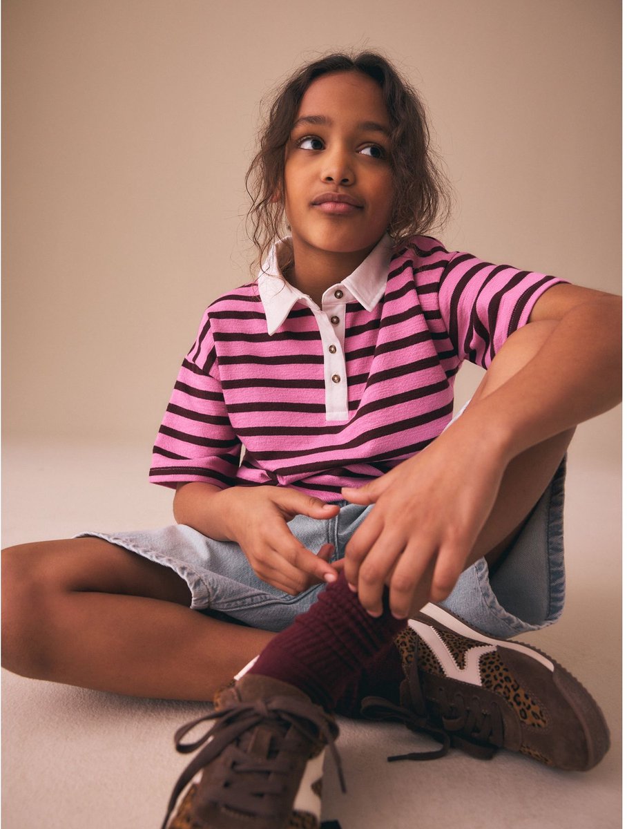 Next - Meisjes - Rugbytop met korte mouwen - Roze