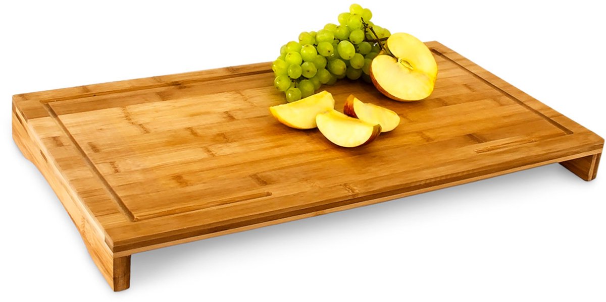 6 delige barset - grote cocktailset RVS - bamboe snijplank - cocktailshaker