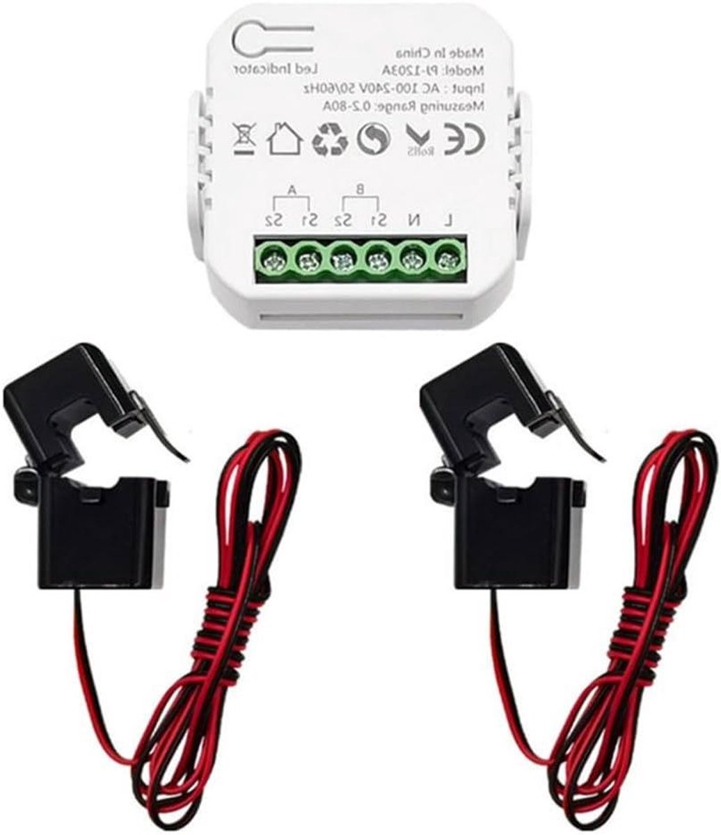 Energiemonitor - Stroommeter Slim - Energieverbruik Meten - Real-time Data - 10 x 10 x 3 cm - Zoals afgebeeld