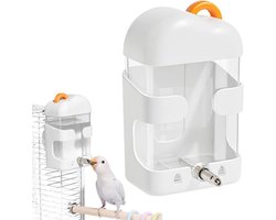 Vogel Drinkbak - Drinkfontein Vogels - Hygiënisch Water - Lekvrij Ontwerp - 250ml - Wit