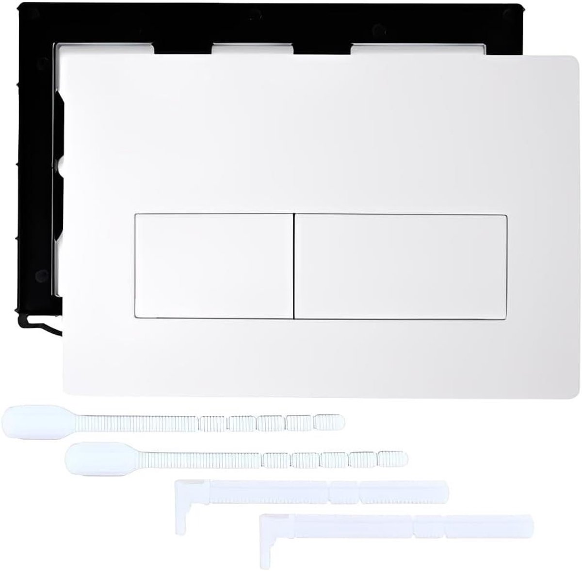 Toiletplaat - Spoelplaat Bedieningsplaat - Toilet Spoelen - Twee-stroomspoeling - 281 x 189 x 49 cm - Wit