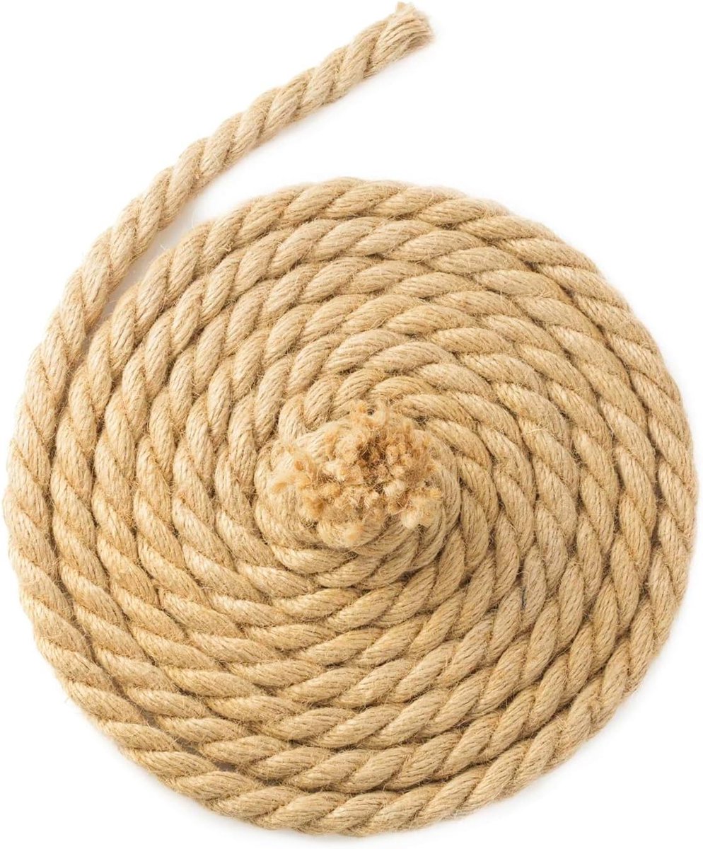 Jute touw - Klimtouw koord - Sport en decoratie - 100% natuurlijke vezels - 10 meter 20 mm - Bruin