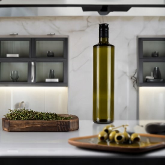 Bimberek DORICA - Flessen - 750ml - Olijfgroen Glas - Metaal Dop van Bimberek — afbeelding 4
