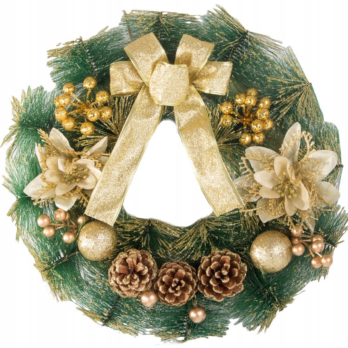 Hangzhou A Link Star Technology - Kerstkrans - 40 cm - Gouden Decoratie