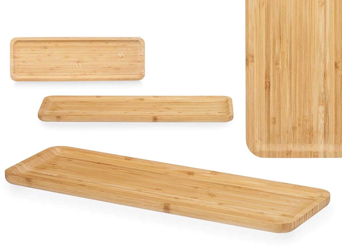 Kinvara Serie - Bamboe Serveerplank - 30x15 cm - Milieuvriendelijk materiaal - Elegant ontwerp