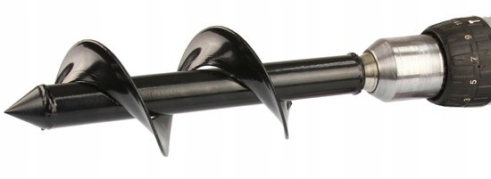 Mar-Pol - Grondboor - 8 x 25 cm - Staal - Zwart — afbeelding 2