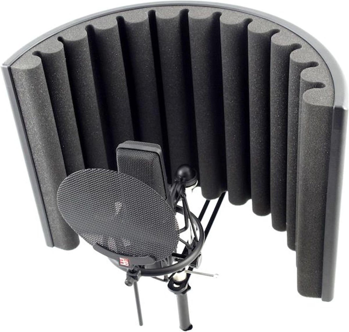 Studiomicrofoon Bundel - Opname Microfoon Set - Muziek Opnemen - Inclusief Reflectiefilter - 35 Kilogram - Zwart