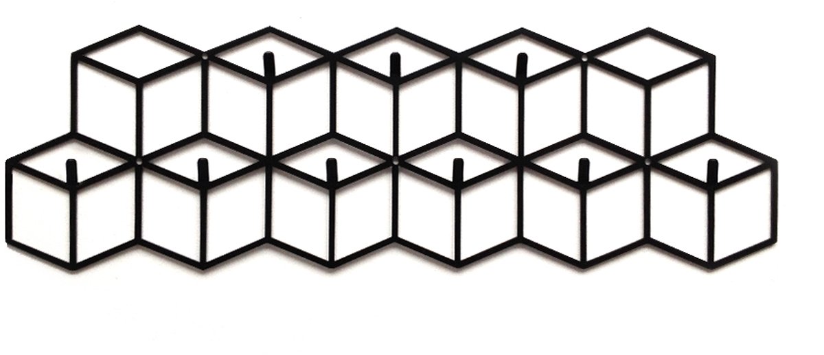 Decorizzly Geometric - Wandkledinghanger - 9 Haken - Staal