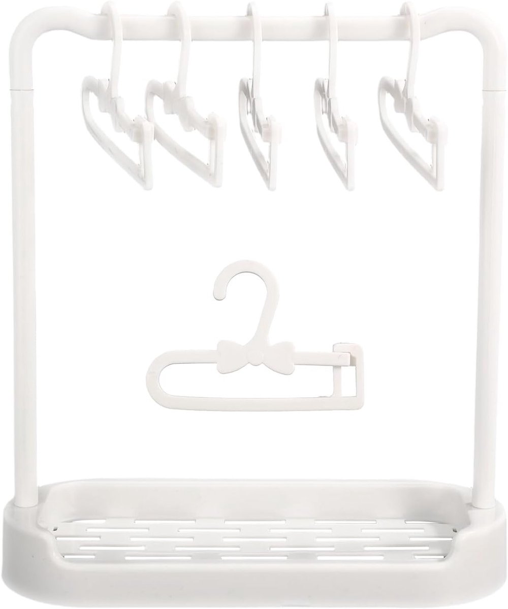 Mini Witte Kledinghangers Set voor Poppen, Ideaal voor Kledingopslag en Accessoires van Kleine Poppen