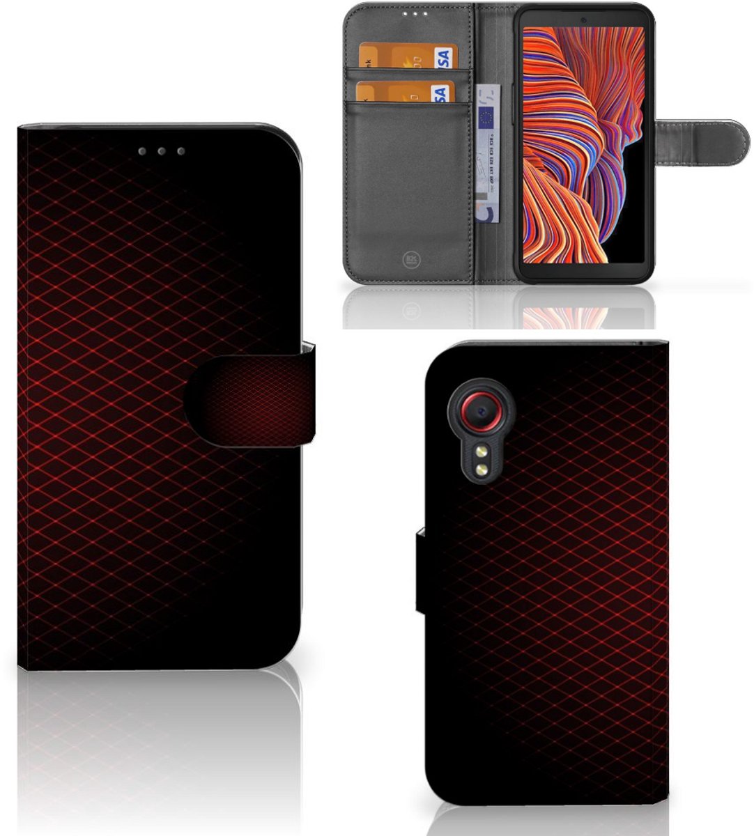 Samsung Galaxy Xcover 5 Telefoon Hoesje Geruit Rood