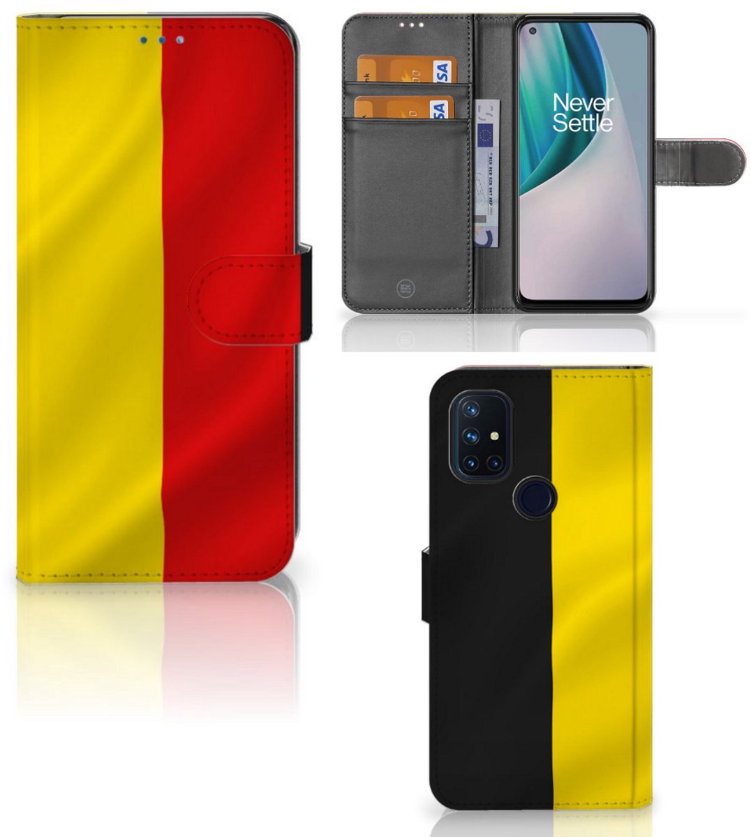 OnePlus Nord N10 Bookstyle Case Belgische Vlag