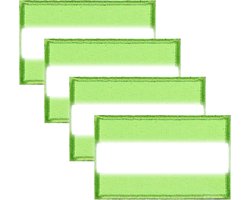 Veiligheidspatches Set - Reflecterende Stickers - Nachtelijke Zichtbaarheid - Haak en Lus Bevestiging - 8x5 cm - Zilver en Lichtgroen