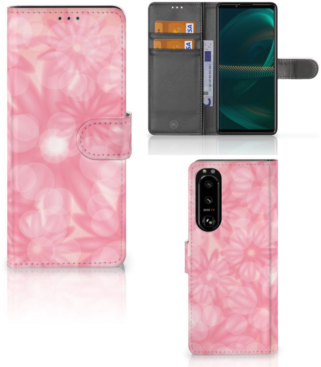 Boekhoesje voor Sony Xperia 5III Hoesje Spring Flowers