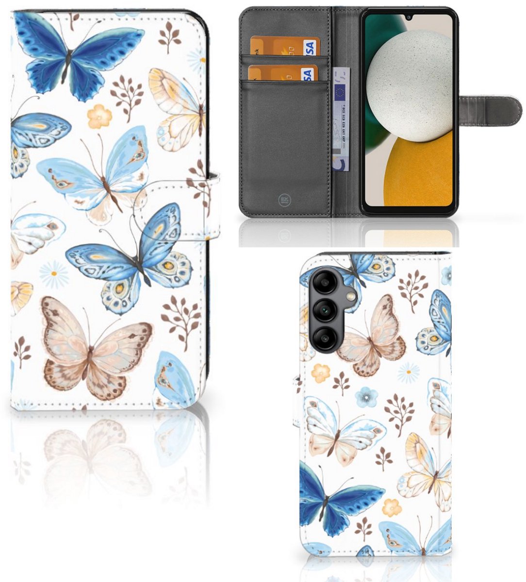Telefoonhoesje met Pasjes voor Samsung Galaxy A34 Vlinder