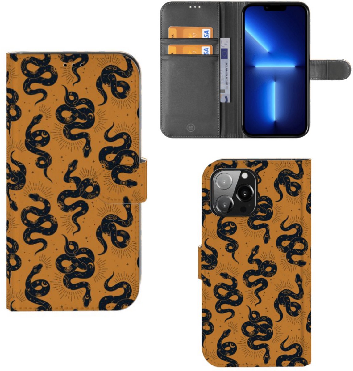 Telefoonhoesje met Pasjes voor iPhone 13 Pro Max Snakes