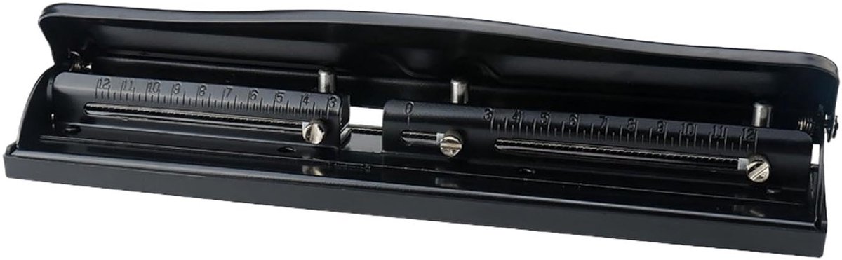 Metalen Perforator - Papierponser 3 Gaten - Documenten Organiseren - Verstelbare Gatafstand - 7 mm Diameter - Zilver