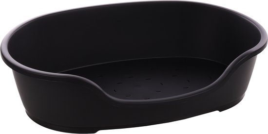 Hondenmand – kunststof mand Tuck Ovaal Zwart XXL 102,5x67cm – gerecycled & antislip – stevig Europees design