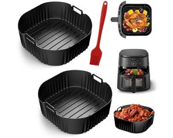 Cosensi - Silicone Shape Air Fryer Accessoires - Bakvorm - 2x Moulds - Silicone Oliekwast - Geschikt voor Philips Airfryer 5000 Series XXL - 7.2 L