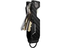 Key Organizer Compact Key Holder Metal Keychain Minimalist Keychain Keychain for Keychain Secures 1-5 Keys, Carbon Fiber, One Size