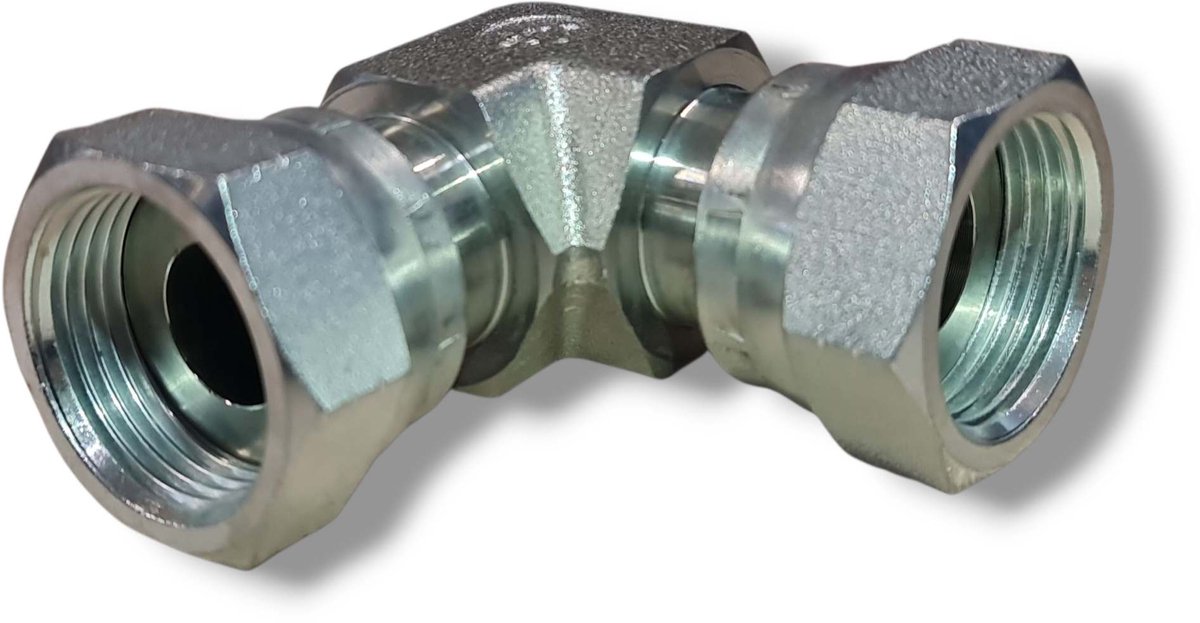 Hydron Kolanko AA 90° - Hydraulische Zwaai - 13/16" ORFS - Staal - Zinkafwerking