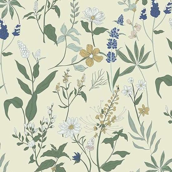 CE - Zelfklevend Behangrol - 44x300 cm - Botanisch Bloemenmotief - PVC, Waterdicht