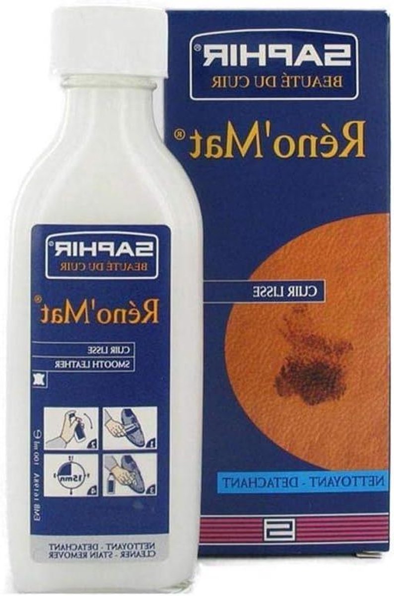 Leder Reiniger - Schoenonderhoud - Glad Leer Reinigen - Voorbereiding Waxen - 100 ml - Blauw