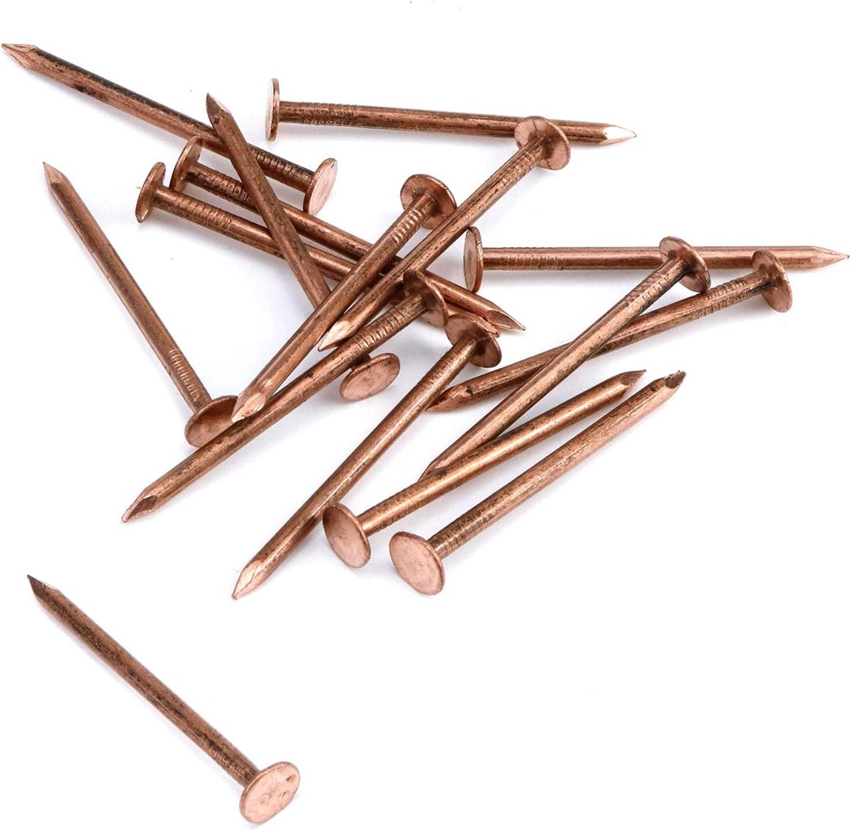 Koperen Nagels - Massieve Spikes - Dakbedekking Herstellen - Sterke Corrosiebestendigheid - 15 Stuks 2 Inch - Goudkleurig