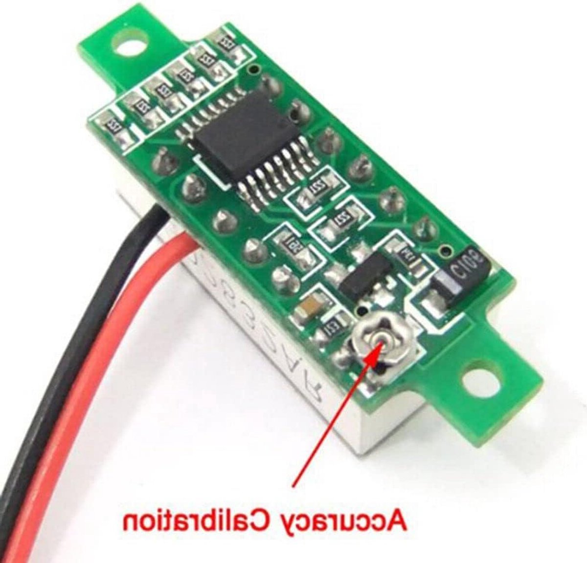 LED Voltmeter - Spanning Meter - Spanning Controleren - Inbouw Model - 028 Inch Display - Rood