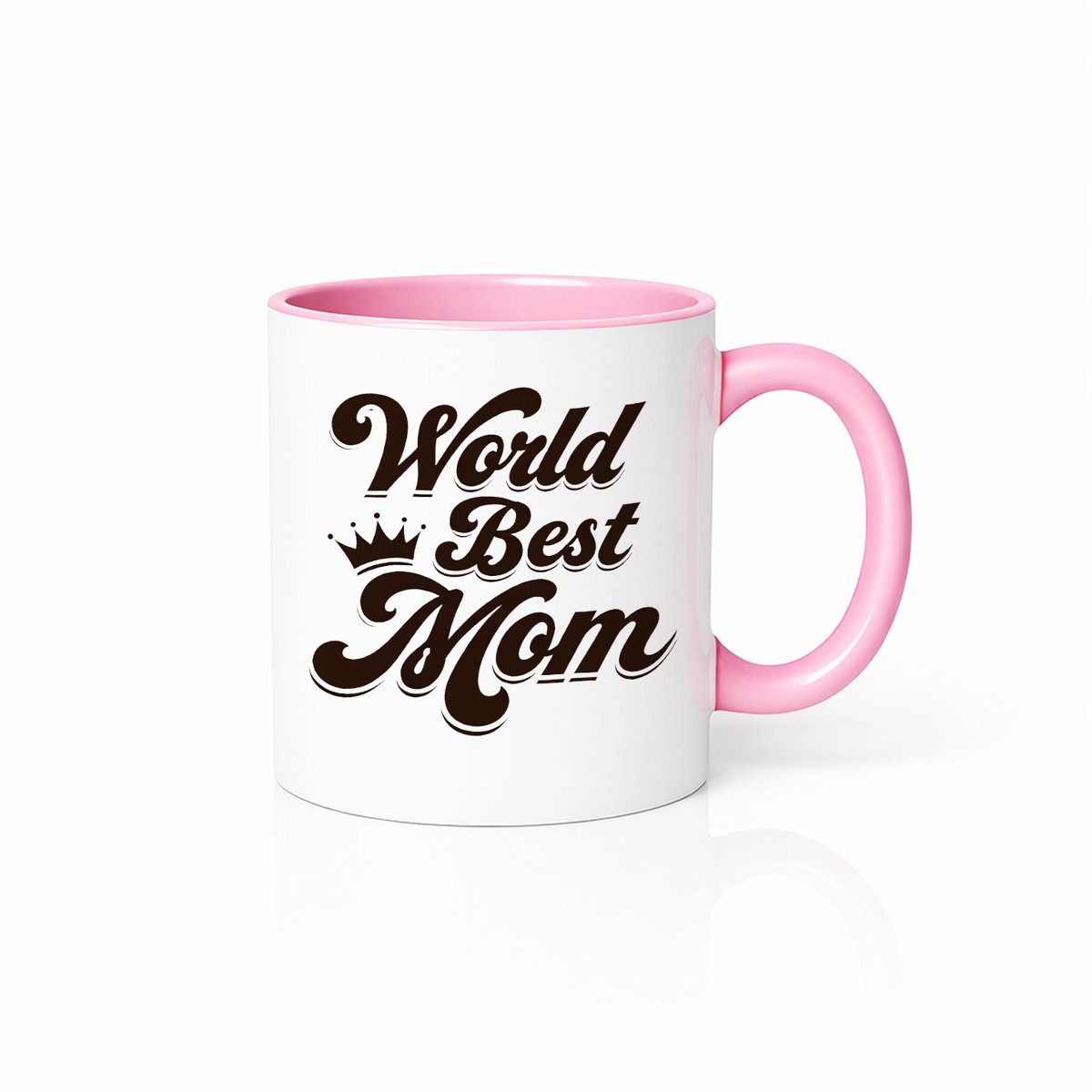 World’s Best Mom Koffiemok - Lief Moederdag Cadeau - Keramiek - Roze/Wit